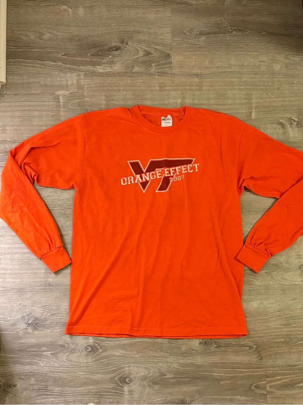 Orange Effect 2007 Long Sleeve Crewneck T-Shirt - Orange